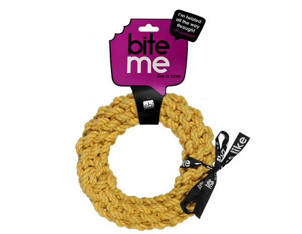 EBI Da-chain gevlochten ring Geel