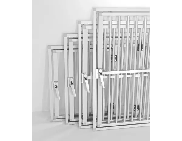 Hundos Aluminium paneel met deur links, 4 maten