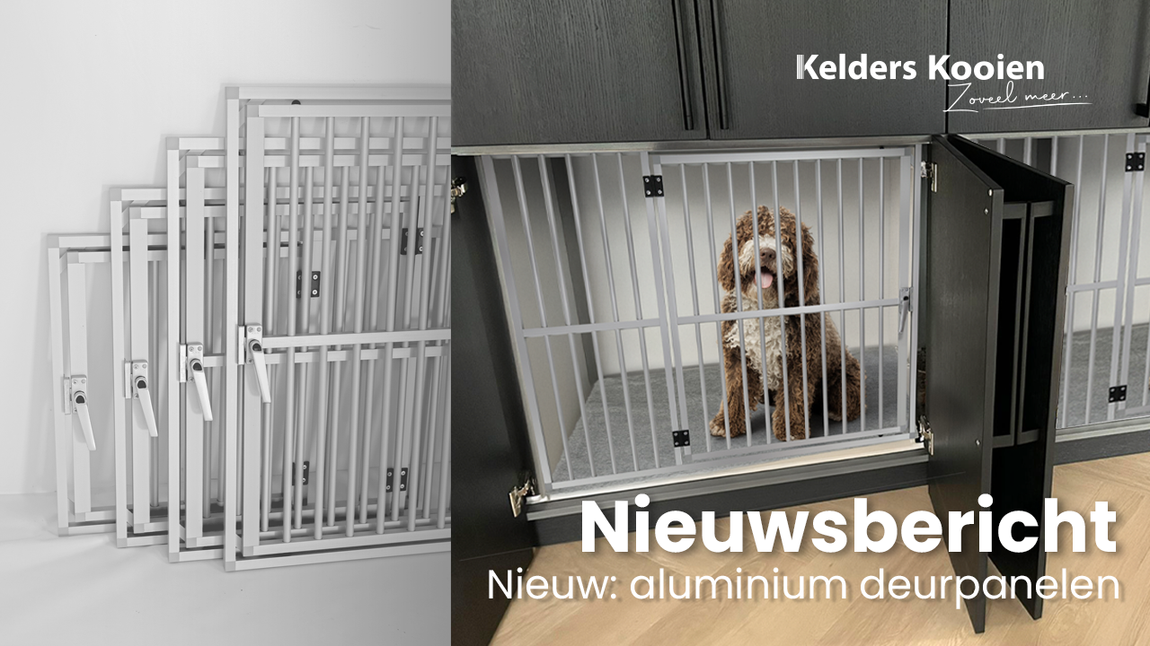 Nieuw: aluminium panelen met deur in 4 maten