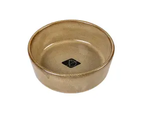 D&D Voer/Drinkbak Keramiek Jasper Beige