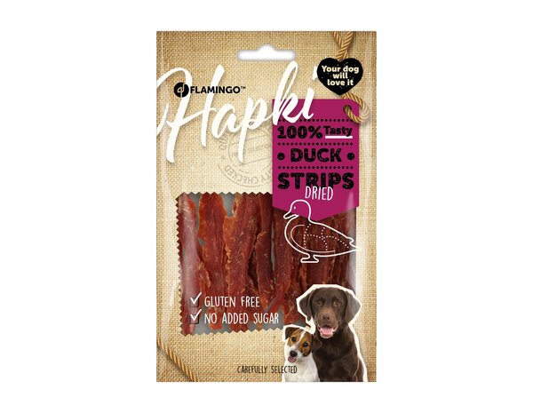 Flamingo Snack Hapki Strips met eend 85 gram