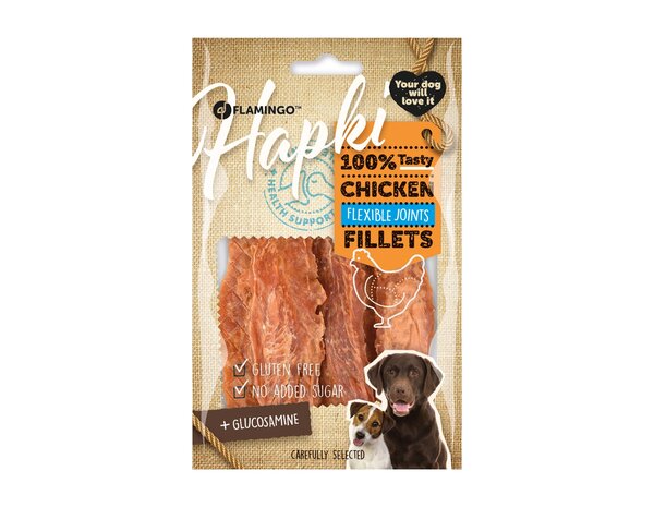 Flamingo Snack Hapki Strips met kip Flexibele gewrichten 85 gram