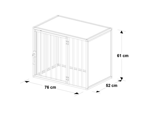 Hundos Hondenbench model DL maat S deur links