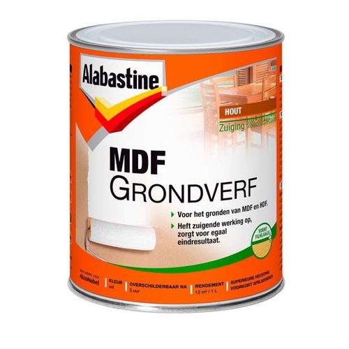 Alabastine Alabastine Mdf Grondverf Wit 0,50 - 1 liter