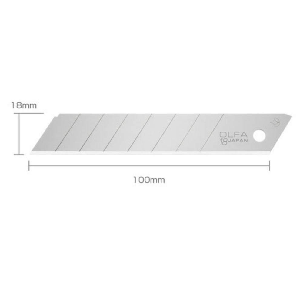 Olfa Reservemes Zw Lb- 10 Stuks - 18 Mm