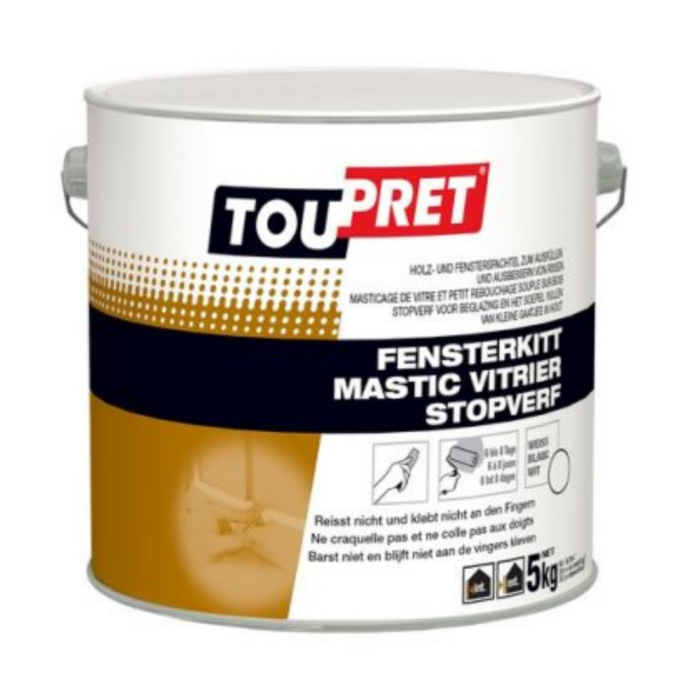 Toupret Stopverf Inhoud: 1 Kg, Kleur: Teak