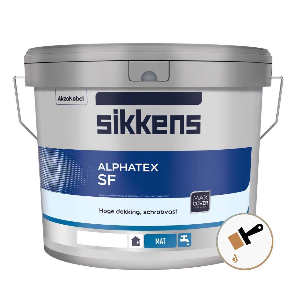 Sikkens Alphatex Sf Inhoud: 2.5 Liter, Kleur: Donker