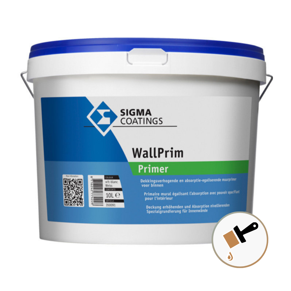 Sigma Wallprim Inhoud: 10 Liter, Kleur: Wit