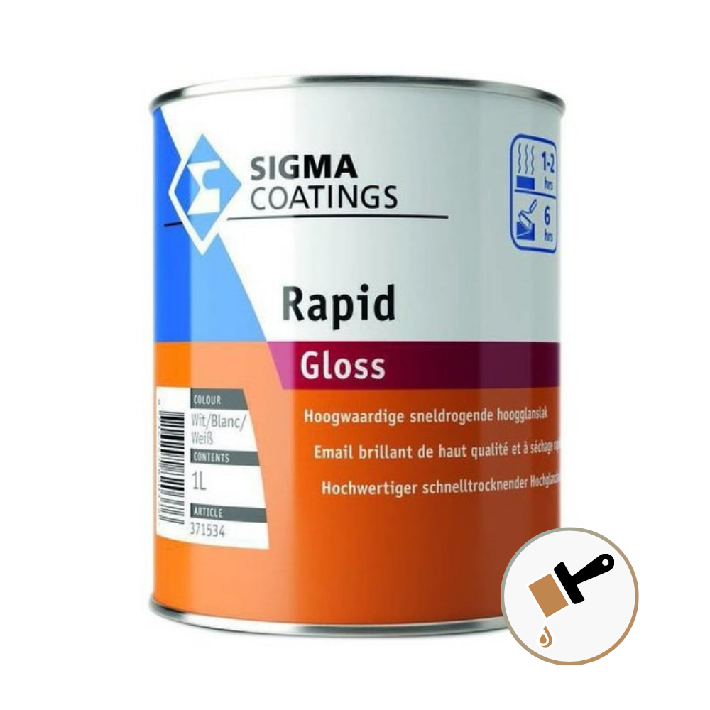 Sigma Rapid Gloss Inhoud: 2.5 Liter, Kleur: Donker