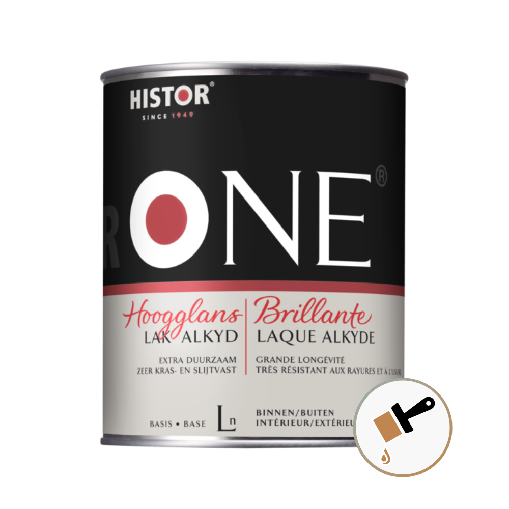 Histor One Lak Hoogglans Alkyd Inhoud: 500 Ml, Kleur: Licht
