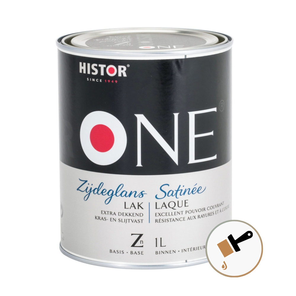 Histor One Lak Zijdeglans Acryl Inhoud: 1 Liter, Kleur: Licht