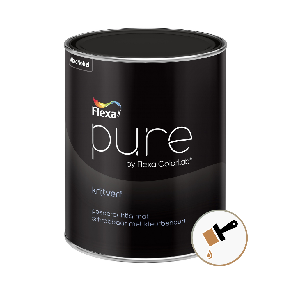 Flexa Pure Muurverf Krijtverf Inhoud: 500 Ml, Kleur: Donker