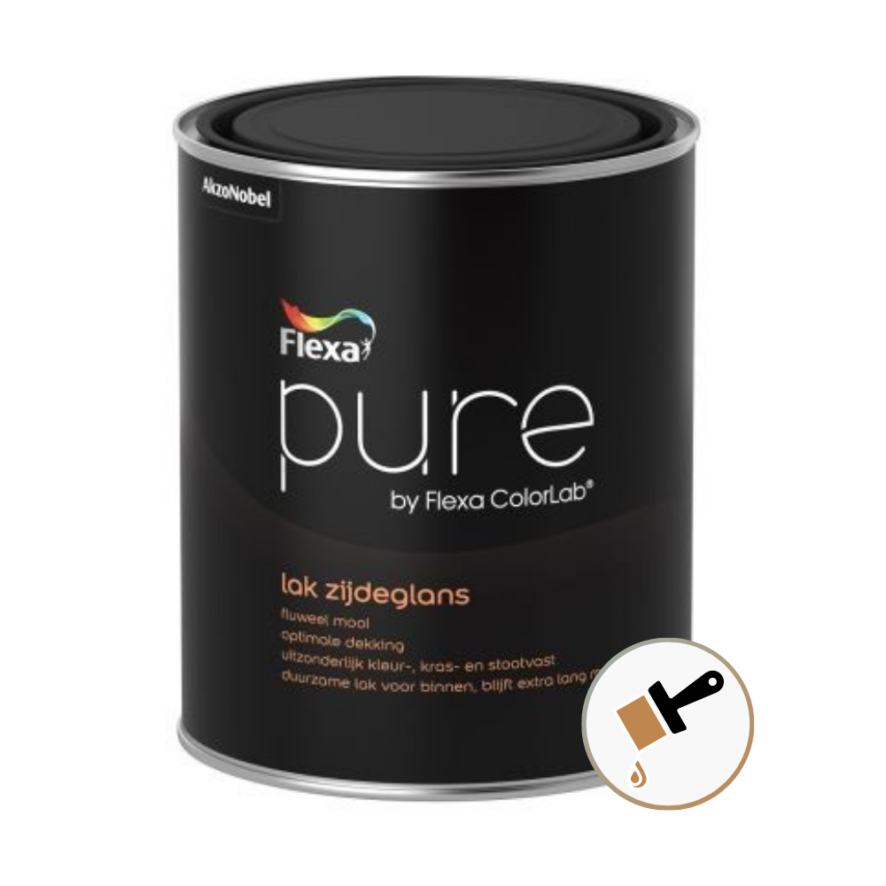 Flexa Pure Lak Zijdeglans Inhoud: 500 Ml, Kleur: Licht