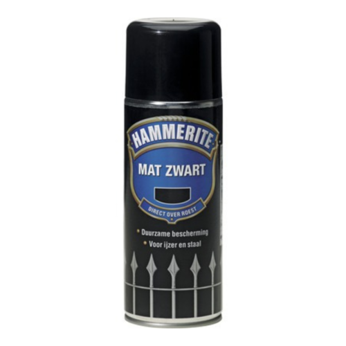 Hammerite Hammerite Mat Zwart 400 ml