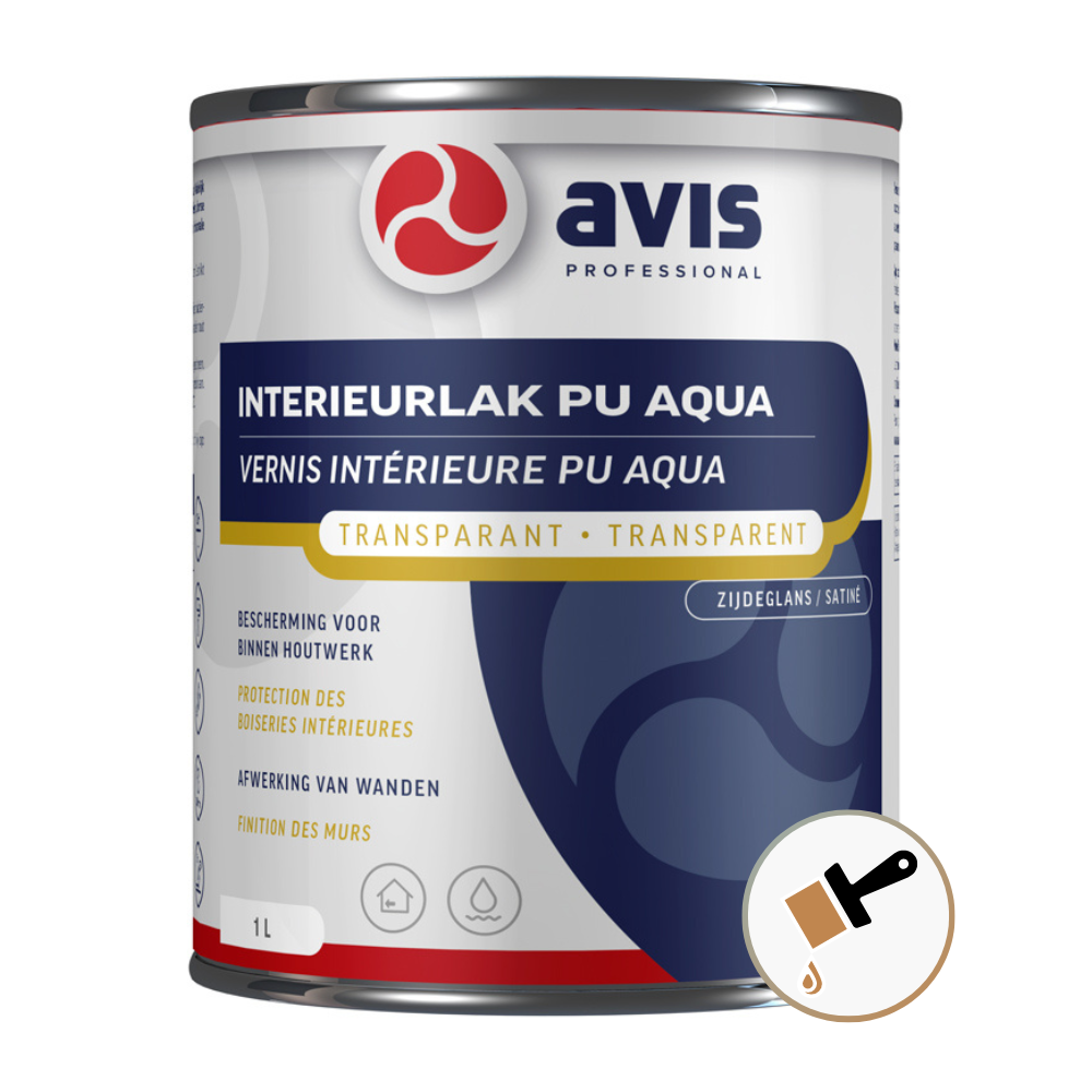 Avis Interieurlak Pu Aqua Zijdeglans 1 Liter