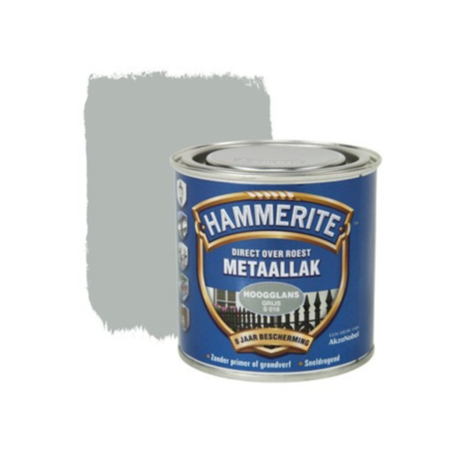 Hammerite Hammerite Metaallak Hoogglans Grijs S018 250 ml