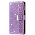 Samsung Galaxy Note 20 hoesje - Bookcase - Koord - Pasjeshouder - Portemonnee - Glitter - Bloemenpatroon - Kunstleer - Paars