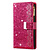 Samsung Galaxy S20 FE hoesje - Bookcase - Koord - Pasjeshouder - Portemonnee - Glitter - Bloemenpatroon - Kunstleer - Roze