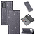 Samsung Galaxy A22 5G hoesje - Bookcase - Pasjeshouder - Portemonnee - Glitter - TPU - Grijs