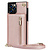 iPhone 8 hoesje - Backcover - Pasjeshouder - Portemonnee - Koord - Kunstleer - Rose Goud