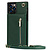 iPhone 12 Mini hoesje - Backcover - Pasjeshouder - Portemonnee - Koord - Kunstleer - Groen