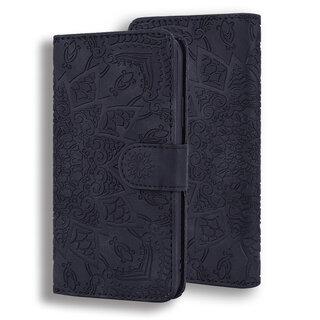 JVS Products Samsung Galaxy S10 hoesje - Bookcase - Pasjeshouder - Portemonnee - Mandalapatroon - Kunstleer - Zwart