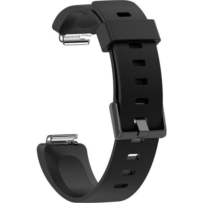 JVS Products Bandje geschikt voor Fitbit Inspire HR - Maat L - Bandje - Horlogebandje - Siliconen - Zwart