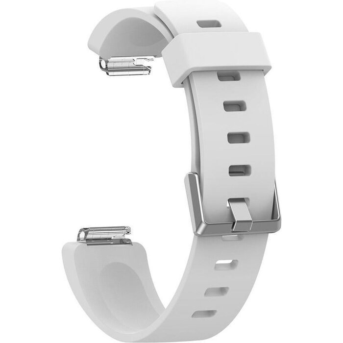 JVS Products Bandje geschikt voor Fitbit Inspire HR - Maat L - Bandje - Horlogebandje - Siliconen - Wit