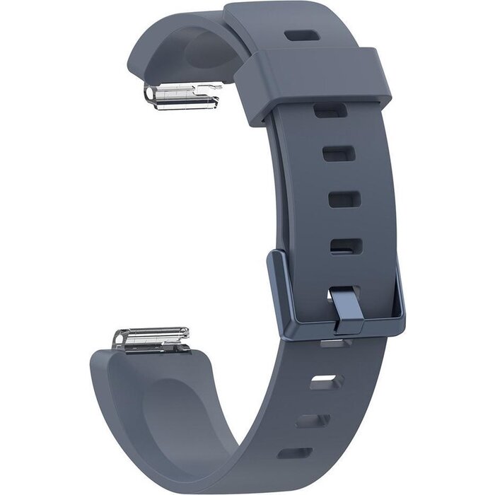 JVS Products Bandje geschikt voor Fitbit Inspire HR - Maat L - Bandje - Horlogebandje - Siliconen - Grijs