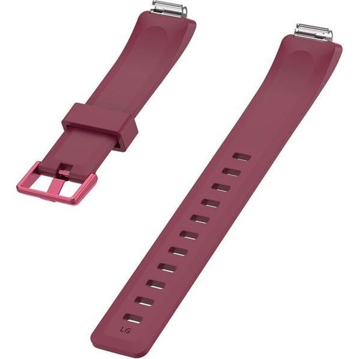 JVS Products Bandje geschikt voor Fitbit ACE 2 - Maat L - Bandje - Horlogebandje - Siliconen - Rood/Paars