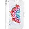 Samsung Galaxy S21 Plus hoesje - Bookcase - Koord - Pasjeshouder - Portemonnee - Mandalapatroon - Kunstleer - Wit