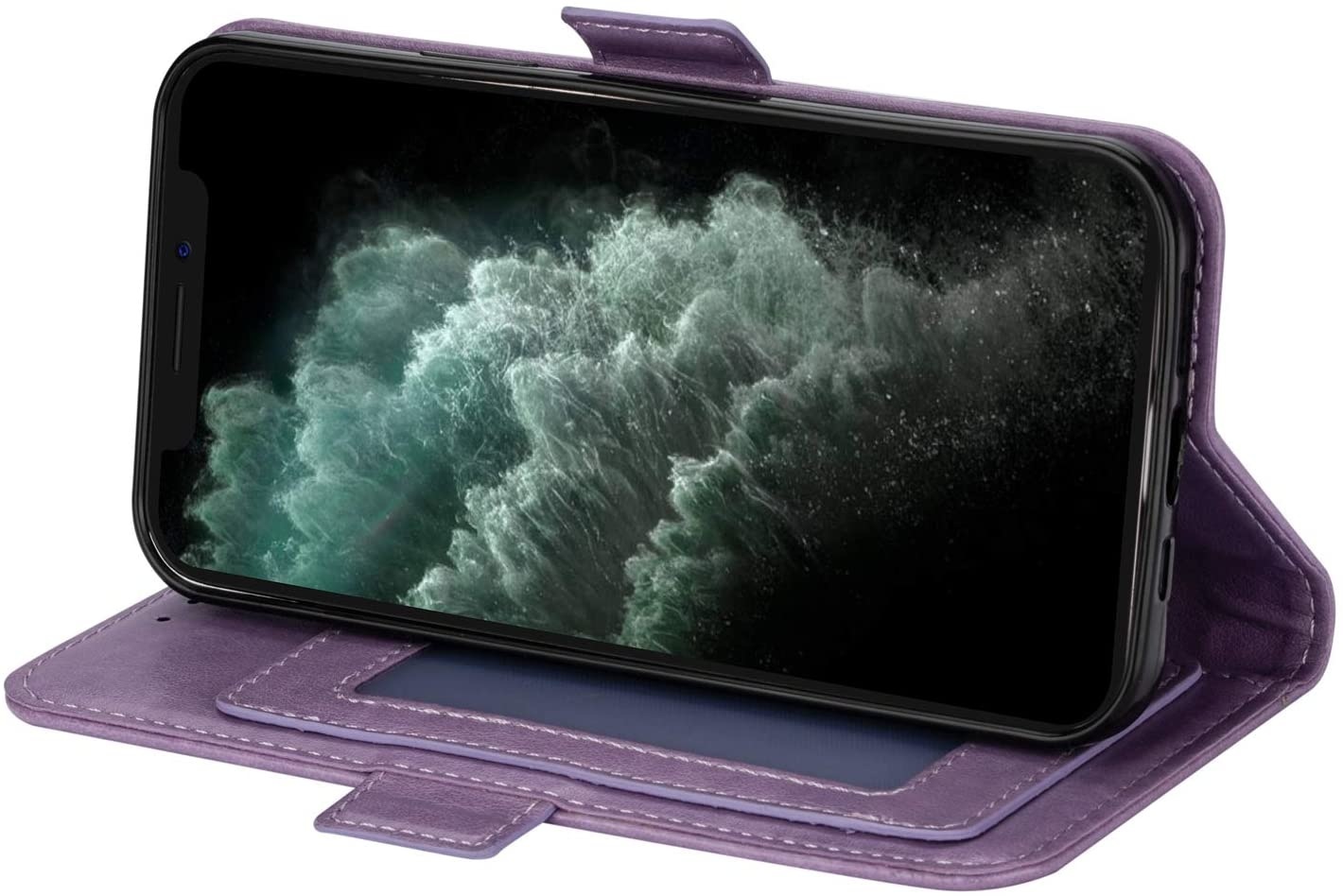 JVS Products Samsung Galaxy Note 20 hoesje - Bookcase - Koord - Pasjeshouder - Portemonnee - Mandalapatroon - Kunstleer - Paars