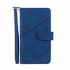 iPhone 7 hoesje - Bookcase - Koord - Pasjeshouder - Portemonnee - Kunstleer - Blauw