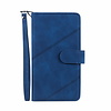 iPhone XS hoesje - Bookcase - Koord - Pasjeshouder - Portemonnee - Kunstleer - Blauw