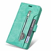 iPhone XR hoesje - Bookcase - Koord - Pasjeshouder - Portemonnee - Rits - Kunstleer - Turquoise