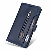 iPhone XS hoesje - Bookcase - Koord - Pasjeshouder - Portemonnee - Rits - Kunstleer - Blauw