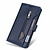 iPhone X hoesje - Bookcase - Koord - Pasjeshouder - Portemonnee - Rits - Kunstleer - Blauw