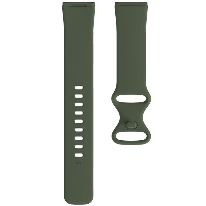 JVS Products Bandje geschikt voor Fitbit Sense - Maat L - Polsband - Horlogebandje - Siliconen - Groen