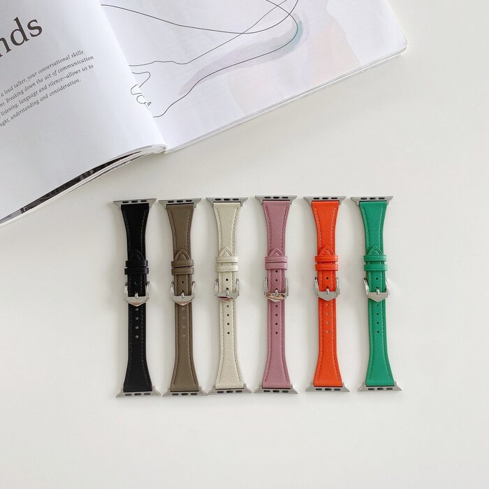 JVS Products Bandje geschikt voor Apple Watch 42/44MM - Maat L - Sportband - Horlogebandje - Polsband - Kunstleer - Groen