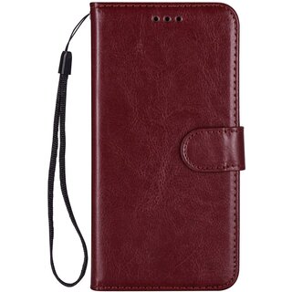 JVS Products iPhone 11 Pro Max hoesje - Bookcase - Pasjeshouder - Portemonnee - Koord - Kunstleer - Donkerbruin