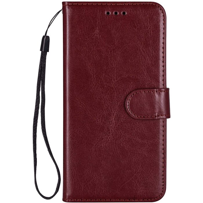 JVS Products iPhone 11 Pro Max hoesje - Bookcase - Pasjeshouder - Portemonnee - Koord - Kunstleer - Donkerbruin