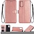 Samsung Galaxy A72 hoesje - Bookcase - Pasjeshouder - Portemonnee - Koord - Kunstleer - Roze