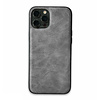 iPhone 12 Pro hoesje - Backcover - Kunstleer - TPU - Grijs