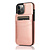 iPhone 12 hoesje - Backcover - Pasjeshouder - Portemonnee - Kunstleer - Rose Goud