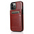 iPhone 12 hoesje - Backcover - Pasjeshouder - Portemonnee - Kunstleer - Bruin