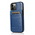 iPhone 12 Pro hoesje - Backcover - Pasjeshouder - Portemonnee - Kunstleer - Donkerblauw