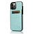 iPhone 12 Pro Max hoesje - Backcover - Pasjeshouder - Portemonnee - Kunstleer - Lichtblauw