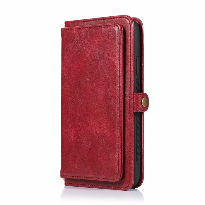 JVS Products Samsung Galaxy A72 hoesje - Bookcase - Afneembaar 2 in 1 - Backcover - Pasjeshouder - Portemonnee - Kunstleer - Rood