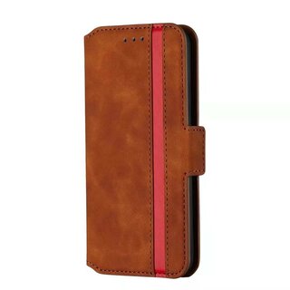 JVS Products iPhone 12 Pro hoesje - Bookcase - Pasjeshouder - Portemonnee - Kunstleer - Lichtbruin