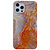 iPhone 7 hoesje - Backcover - Softcase - Marmer - Marmerprint - TPU - Oranje